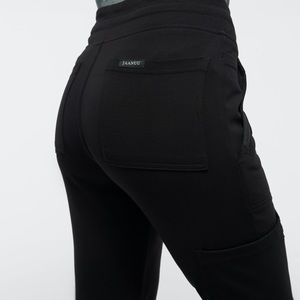 BNWT Jaanuu Women's 10-Pocket Jogger Black